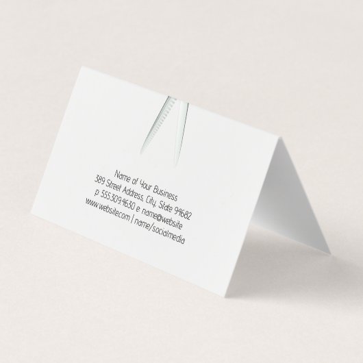 Salon Scharen | Artistiek Rood Aquarel Visitekaartje (Achterkant)