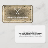 Salon Scharen | Bakstenen Muur Neon Licht Zakelijk Visitekaartje (Voorkant / Achterkant)