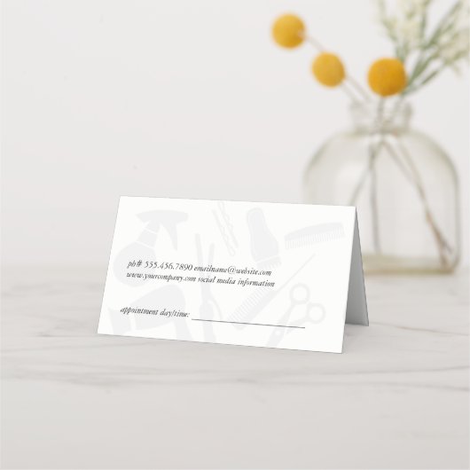 Salon Scharen | Kapsalon Kapper Afsprakenkaart (Achterkant)