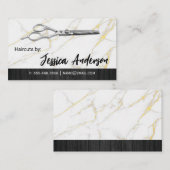 Salon Scharen | Marmer Hout Visitekaartje (Voorkant / Achterkant)