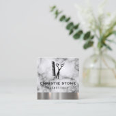 Salon Scharen Marmeren Metalen Afwerking Vierkante Visitekaartje (Staand voorkant)