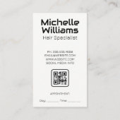 Salon Scharen | Metallic Strepen Afsprakenkaartje (Achterkant)