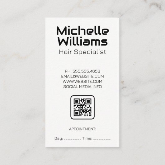 Salon Scharen | Metallic Strepen Afsprakenkaartje (Achterkant)