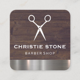 Salon Scharen Rustieke Houten Metalen Trim Vierkante Visitekaartje