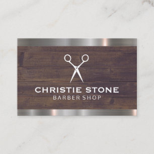 Salon Scharen Rustieke Houten Metalen Trim Visitekaartje