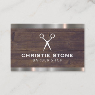 Salon Scharen Rustieke Houten Metalen Trim Visitekaartje