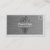 Salon Scharen | Staal en Baksteen | QR Code Visitekaartje (Voorkant)