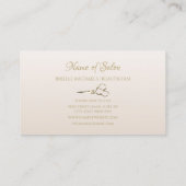 Salon Scheert Elegante Gouden Haar Snijschaar Visitekaartje (Achterkant)