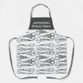 Salon Schort Scissors Custom Salon Name (Voorkant)