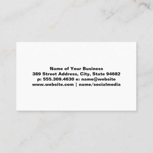 Salon Scissors | Brick Wall Neon Lichten Visitekaartje (Achterkant)