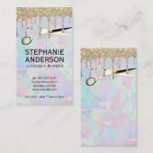 Salon Scissors | Glitter Drip (goudglitter) | Geom Visitekaartje (Voorkant / Achterkant)