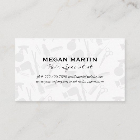 Salon Scissors | Haarsalon Visitekaartje (Achterkant)