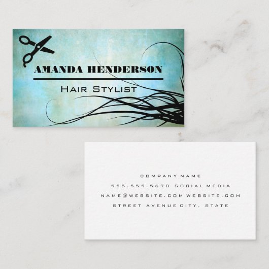 Salon Scissors | Haarstromen Visitekaartje (Voorkant / Achterkant)