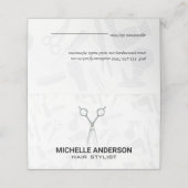 Salon Scissors | Hair Stylist Barber Afsprakenkaart (Buitenkant ongevouwen)