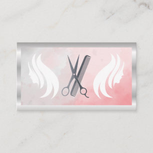 Salon Scissors   Hair Stylist Logo   WATERVERF Visitekaartje