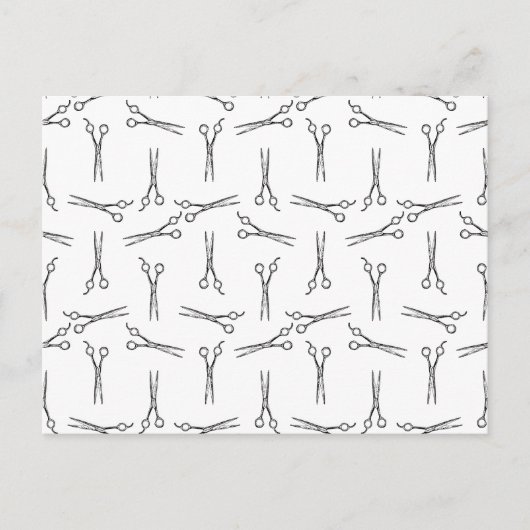 Salon Scissors Hairdresser Shears CUSTOM BG COLOR Briefkaart (Voorkant)