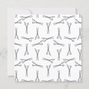 Salon Scissors Hairdresser Shears CUSTOM BG COLOR Kaart