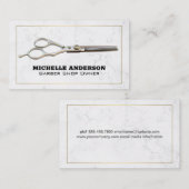 Salon Scissors | Marmer Visitekaartje (Voorkant / Achterkant)