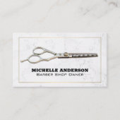 Salon Scissors | Marmer Visitekaartje (Voorkant)