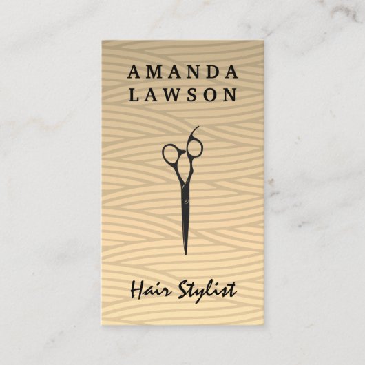 Salon Scissors | Weave Pattern Visitekaartje (Voorkant)