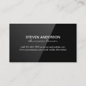 Salon Scissors | Zwart hoogglanzend Visitekaartje (Achterkant)