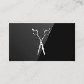 Salon Scissors | Zwart hoogglanzend Visitekaartje (Voorkant)