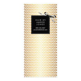 Salon Service Menu Gold Stripes Modern Chic
