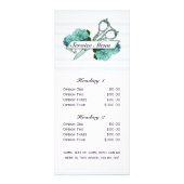 Salon Service Menu Schaar Bloemenblauw (Voorkant)