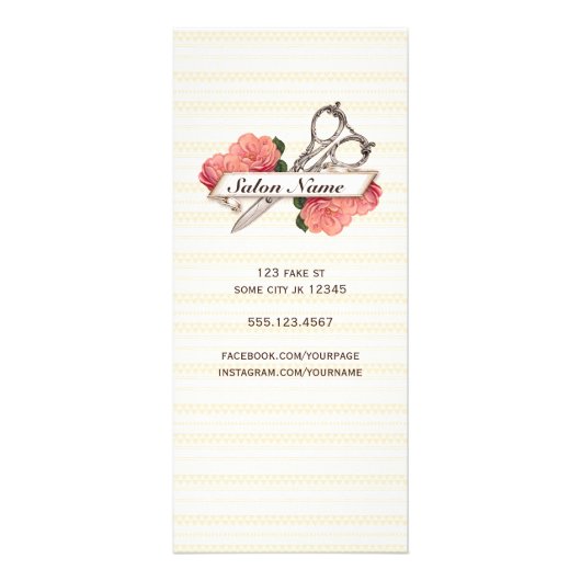 Salon Service Menu Schaar Bloemenroze (Achterkant)