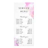 salon service menu waterverf verfsplaat (Voorkant)
