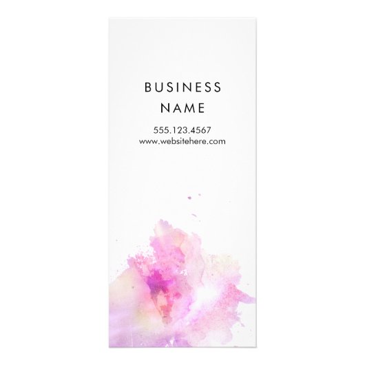 salon service menu waterverf verfsplaat (Achterkant)