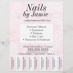 Salon Service Roze Goud Business Afscheurstroken  Flyer