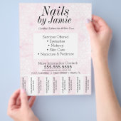 Salon Service Roze Goud Business Scheur Stroken Flyer (Hand)