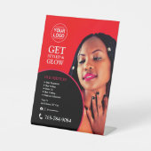 Salon Services Aangepast voetstuk Reclamebord Met Voetstuk (Voorkant)