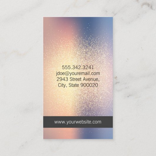 Salon Shears | Glitter Blend Background Visitekaartje (Achterkant)