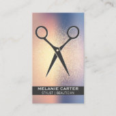 Salon Shears | Glitter Blend Background Visitekaartje (Voorkant)