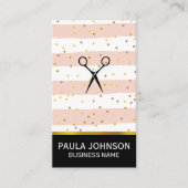 Salon Shears |  goudstapjes voor Confetti Visitekaartje (Voorkant)