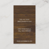 Salon Shears | Hout Visitekaartje (Achterkant)