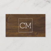 Salon Shears Rustic Monogram Wood Appointcard Afsprakenkaartje (Voorkant)