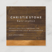 Salon Shears Rustic Wood Appointment Card Afsprakenkaartje (Achterkant)