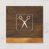 Salon Shears Rustic Wood Appointment Card Afsprakenkaartje (Voorkant)