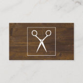 Salon Shears Rustic Wood Appointment Card Afsprakenkaartje (Voorkant)