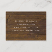 Salon Shears Rustic Wood Visitekaartje (Achterkant)
