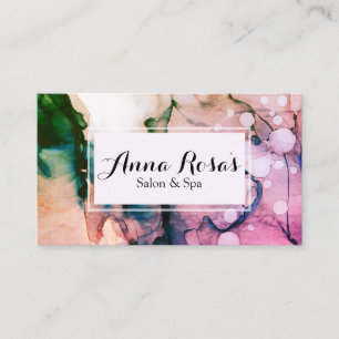 *~* Salon & Spa Abstract Fuschia Artistieke Chic Visitekaartje