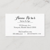 *~* Salon & Spa Abstract Fuschia Artistieke Chic Visitekaartje (Achterkant)