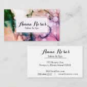 *~* Salon & Spa Abstract Fuschia Artistieke Chic Visitekaartje (Voorkant / Achterkant)