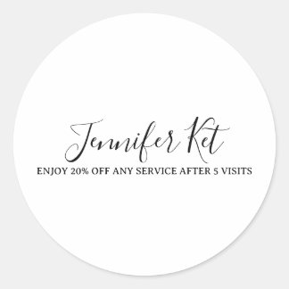 Salon spa-bedrijfsaanbieding website bezoeken een ronde sticker