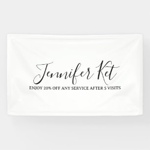 Salon spa-bedrijfsaanbieding website bezoeken een spandoek