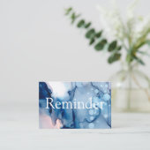 ** Salon & Spa Blauw Abstract Artistiek Chic Afsprakenkaartje (Staand voorkant)