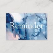 ** Salon & Spa Blauw Abstract Artistiek Chic Afsprakenkaartje (Voorkant)